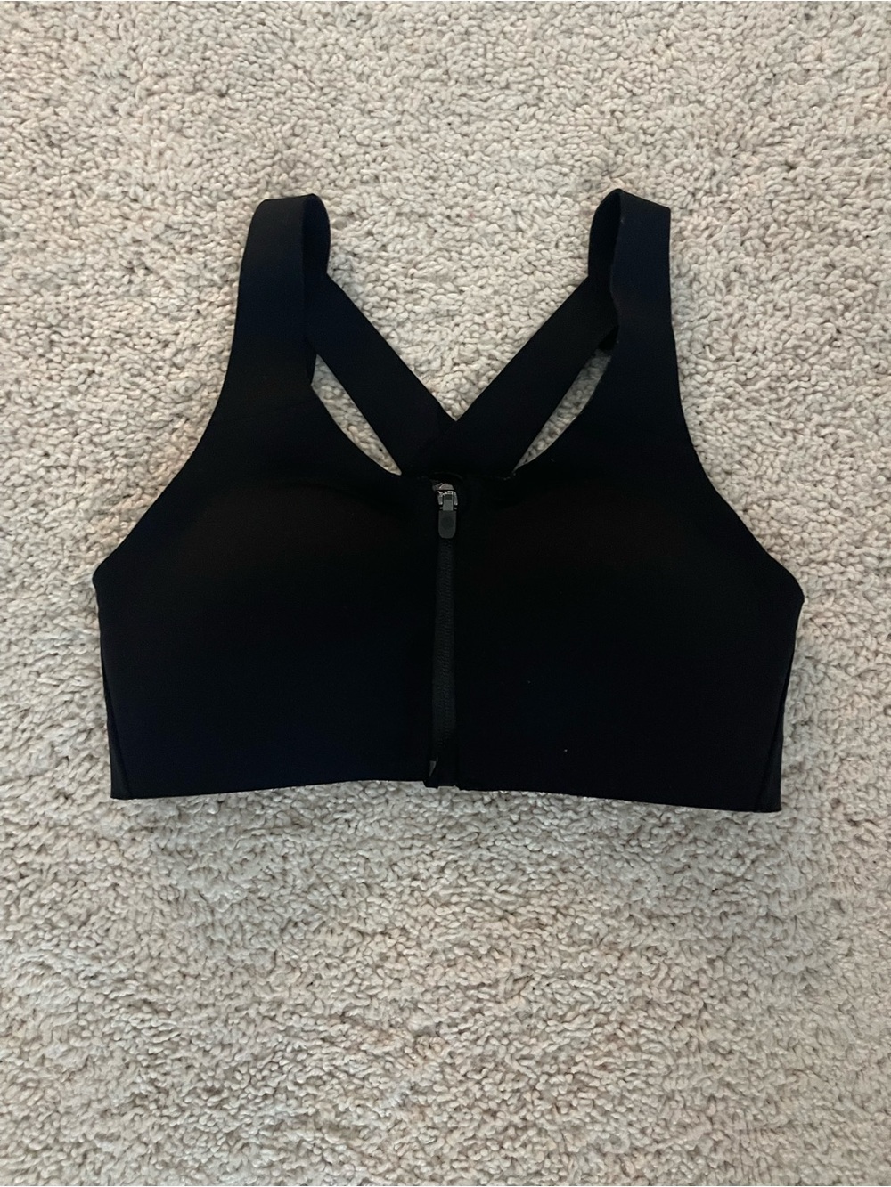 lululemon athletica Black Front-Zip High Support Sports Bra